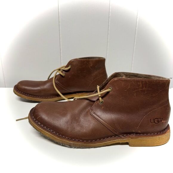 UGG Men\'s Tan Leather Chukka Boots Leighton size 9 main image 7